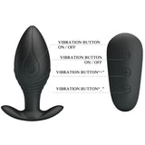 Pretty Love - Regina Anal Plug Wiederaufladbarer Vibrator Schwarz