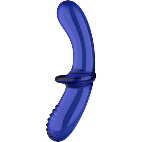 Glasdildo Doppel Kristall Blau.1
