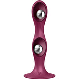 Satisfyer - Double Ball-R Silikondildo Granat