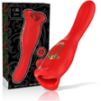 Auflegevibrator Siena Dreifaches Vergnügen Vibrieren + Beissen Rot