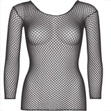Leg Avenue - Netz Langarm T-Shirt Schwarz