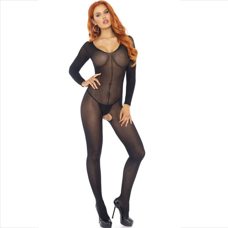 Leg Avenue - Bodystocking Langarm Schwarz