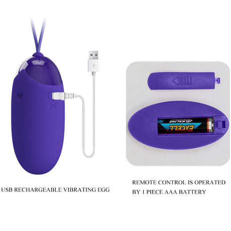 Vibrator Berger Youth Fernbedienung Vibrierendes Ei Violett.6