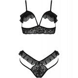 Passion - Dolly-Set Zweiteilig Schwarz L/XL