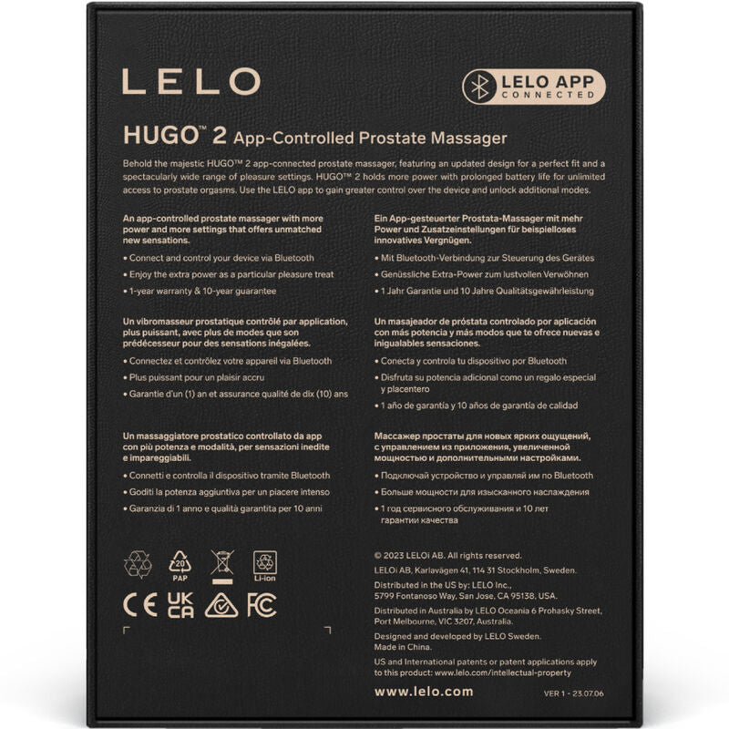 Lelo - Hugo 2 Schwarzes Prostatamassager