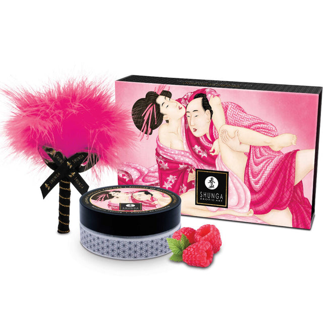 Shunga - Essbares Massagepulver-Kit Himbeere