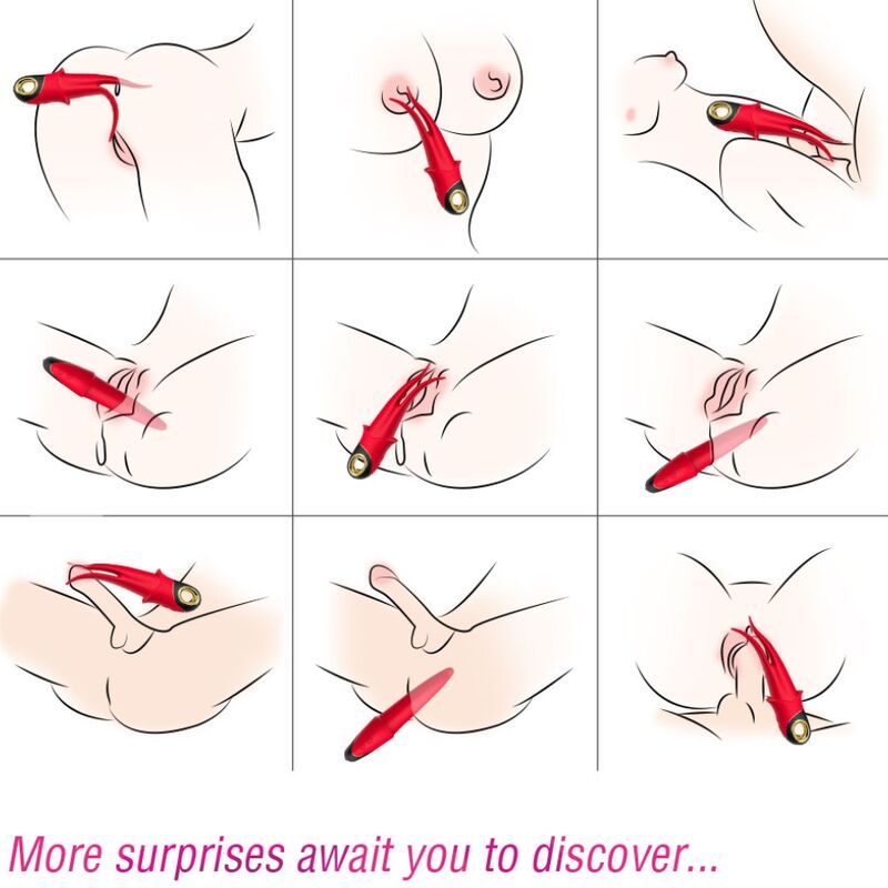 Armony - Shadow Vibrator Doppelkopf Teasing Rot