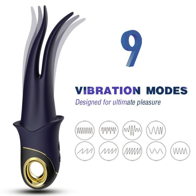 Armony - Shadow Vibrator Doppelkopf Teasing Blau