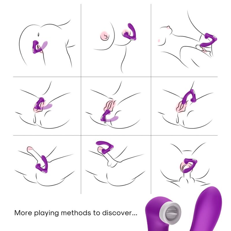 Armony - Secretkiss Leckt Vibrierenden Clit und Vibrator, Gebogen Lila