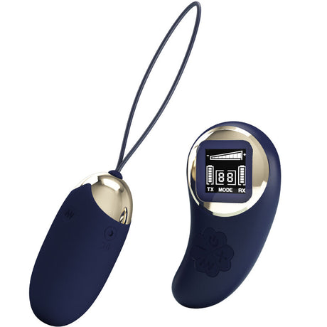 Vibrator Mina Vibrierendes Ei mit Fernbedienung Blau