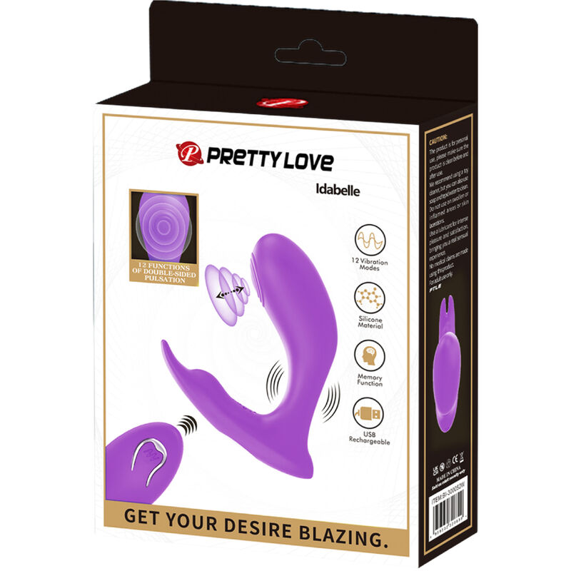 Pretty Love - Idabelle Vibration & Pulsation Fernbedienung Violett