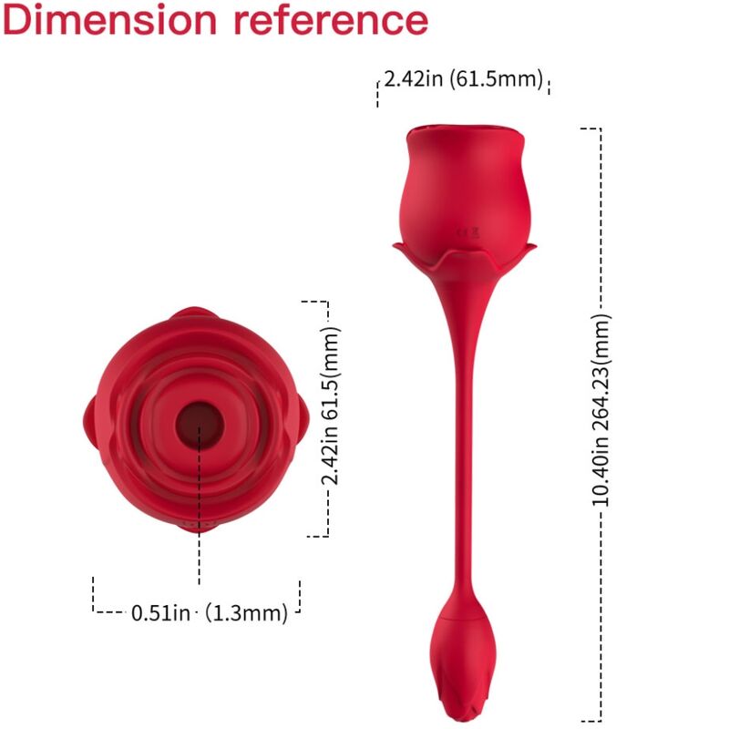 Armony - Rosa Klitoris-Sauger & Vibrator 10 Modi Rot