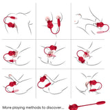 Armony - Roselip Leckt Vibrierenden Clit und Vibrator Rot