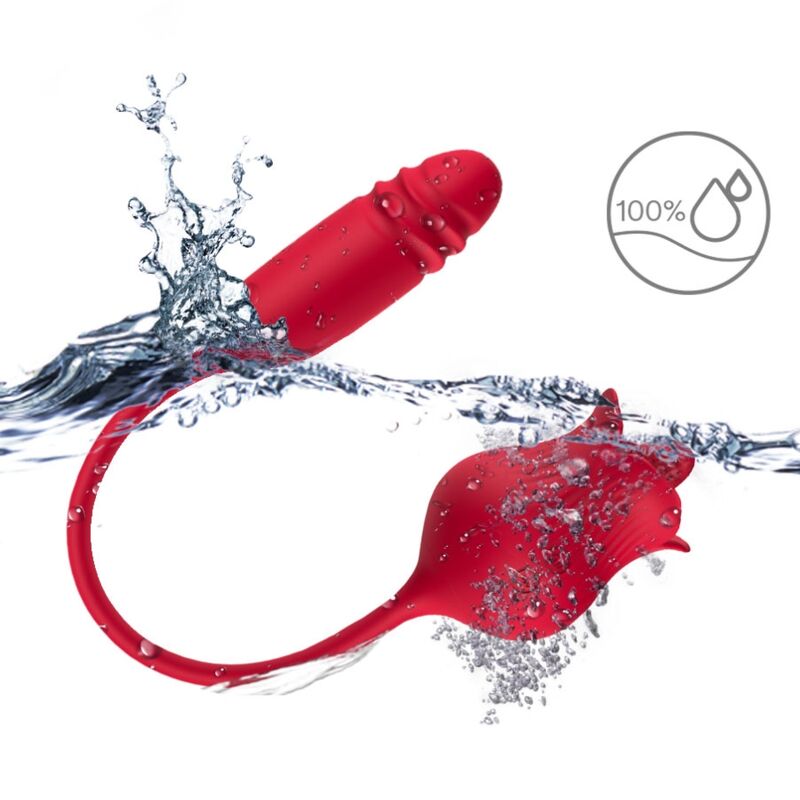 Armony - Roselip Leckt Vibrierenden Clit und Vibrator Rot