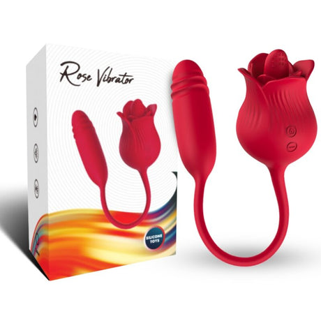 Armony - Roselip Leckt Vibrierenden Clit und Vibrator Rot