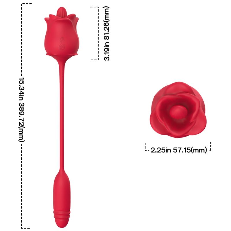 Armony - 3-in-1 Rosa, Stimulator, Saug- und Up&Down-Funktion mit Rotem Schwanz