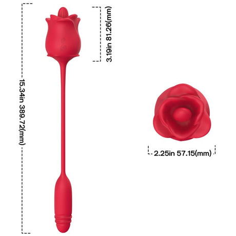 Sextoy 3-in-1 Rosa Stimulator Saug- und Up&Down-Funktion mit Rotem Schwanz.3