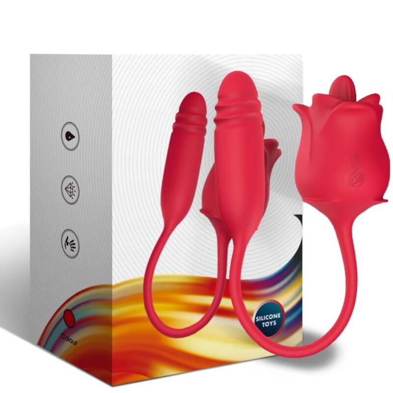 Armony - 3-in-1 Rosa, Stimulator, Saug- und Up&Down-Funktion mit Rotem Schwanz