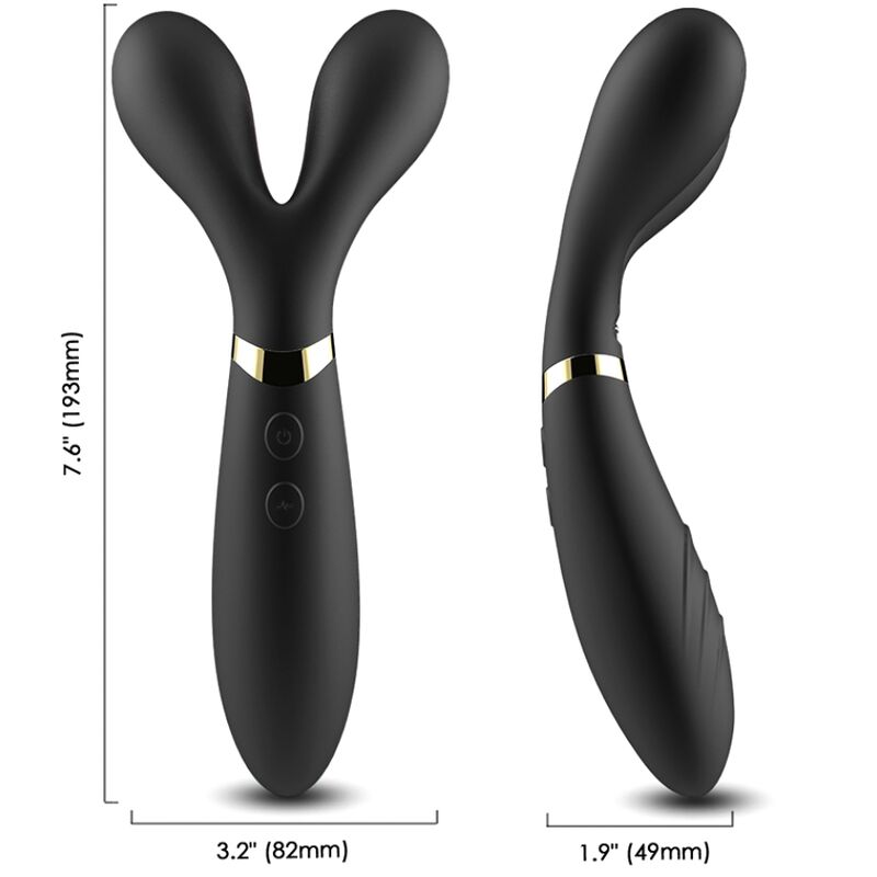 Armony - y-Wand Massager & Vibrator Doppelkopf Schwarz