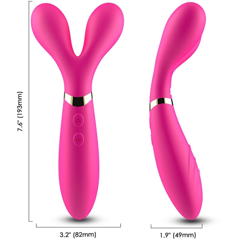 Armony - y-Wand Massager & Vibrator Doppelkopf Fuchsia