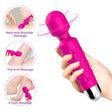 Massagestab Postman mit flexiblem Kopf Fuchsia