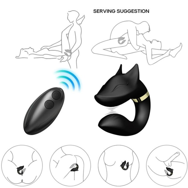 Armony - Fox Vibrator für Paare mit Fernbedienung Schwarz