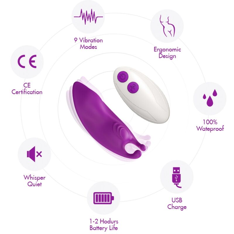 Armony - Honeybee Tragbares Höschen Vibrator g-Spot Fernbedienung Fuchsia