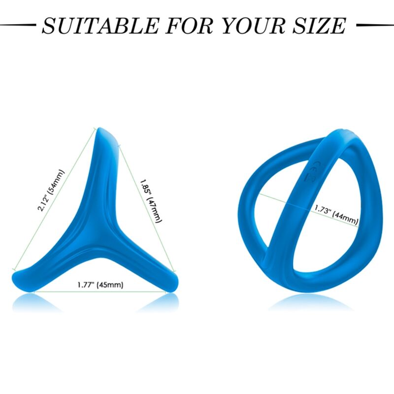 Armony - Tresor Doppelter Silikonring Blau