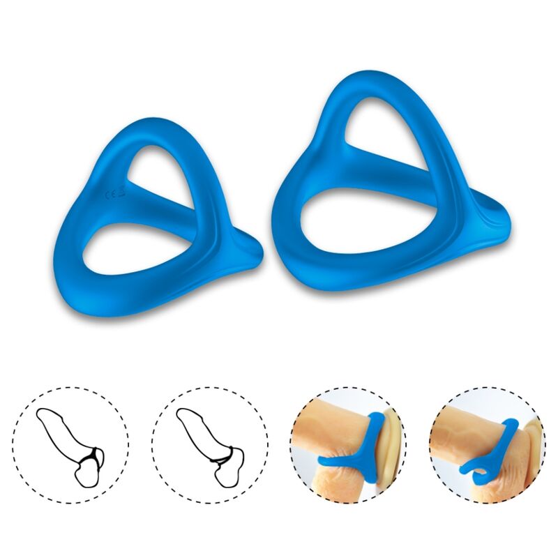 Armony - Tresor Doppelter Silikonring Blau
