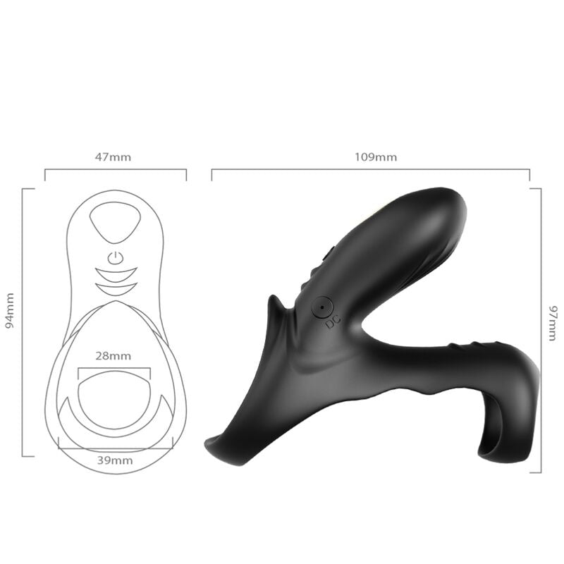 Armony - Ranger Doppelvibratorring für Paare Schwarz
