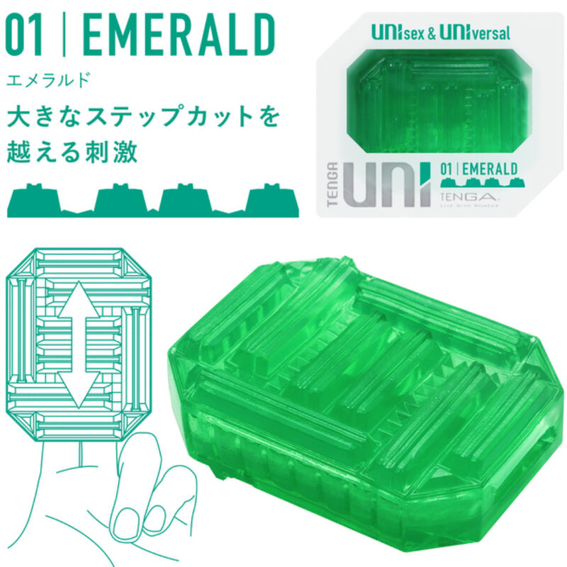 Tenga - Uni Emerald Masturbator-Fingerhut