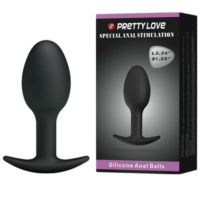 Pretty Love - Silikon Analplug 6.5 cm Schwarz