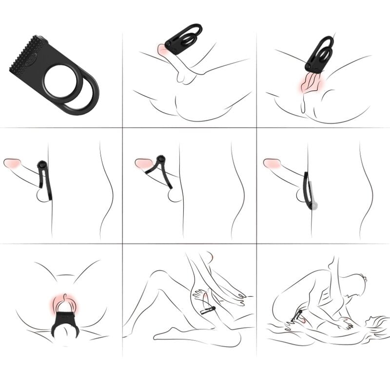 Armony - Twins Doppel-Vibratorring für Paare Schwarz