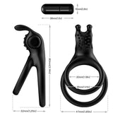 Armony - Traveller Doppel-Vibratorring für Paare Rabbit Schwarz