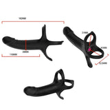 Armony - Dildo mit Ring & Vibrator Fernbedienung Schwarz
