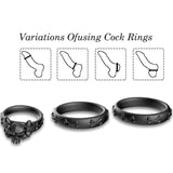 Armony - Ringe Calavera Silikon Schwarz