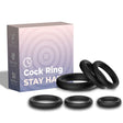 Penisring-Set aus Silikon Schwarz