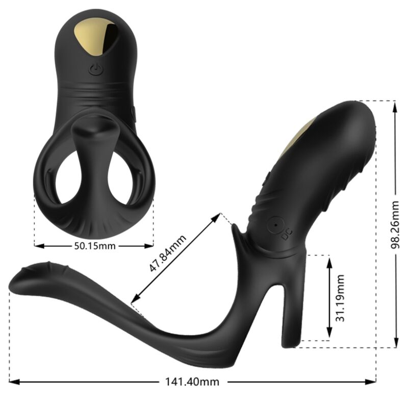 Armony - Joy Jumper Ringvibrator für Paare & Analplug Fernbedienung Schwarz