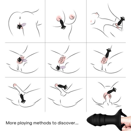 Armony - Kylin Fingervibrator & Analplug Fernbedienung Schwarz