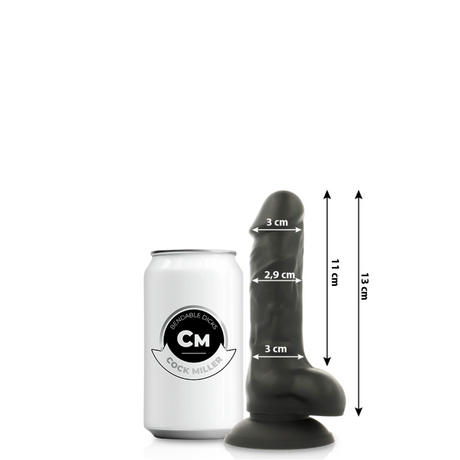 Sextoy Silikon Dichte Cocksil Artikulierbar Schwarz.1