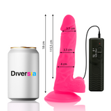 Diversia - Flexibler Vibrierender Dildo Rosa 18 cm-x-4 cm