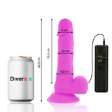 Diversia - Flexibler Vibrierender Dildo Lila 20.5 cm-x-4.2 cm