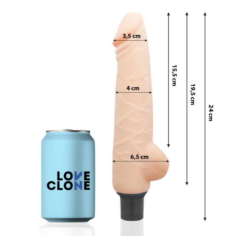 Loveclone - Harald Selbstschmierender Vibrator 24 cm-x-4 cm