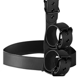 Fetish Submissive Bondage - Kragen und Handgelenkmanschetten-Körperfestlege-Set