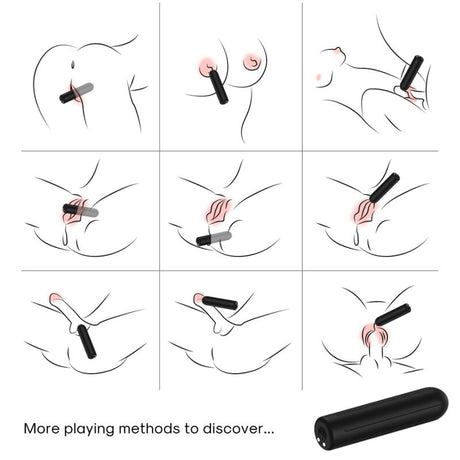 Armony - Sprengkopf-Vibrator-Kugel Schwarz 2 cm x 8.8 cm
