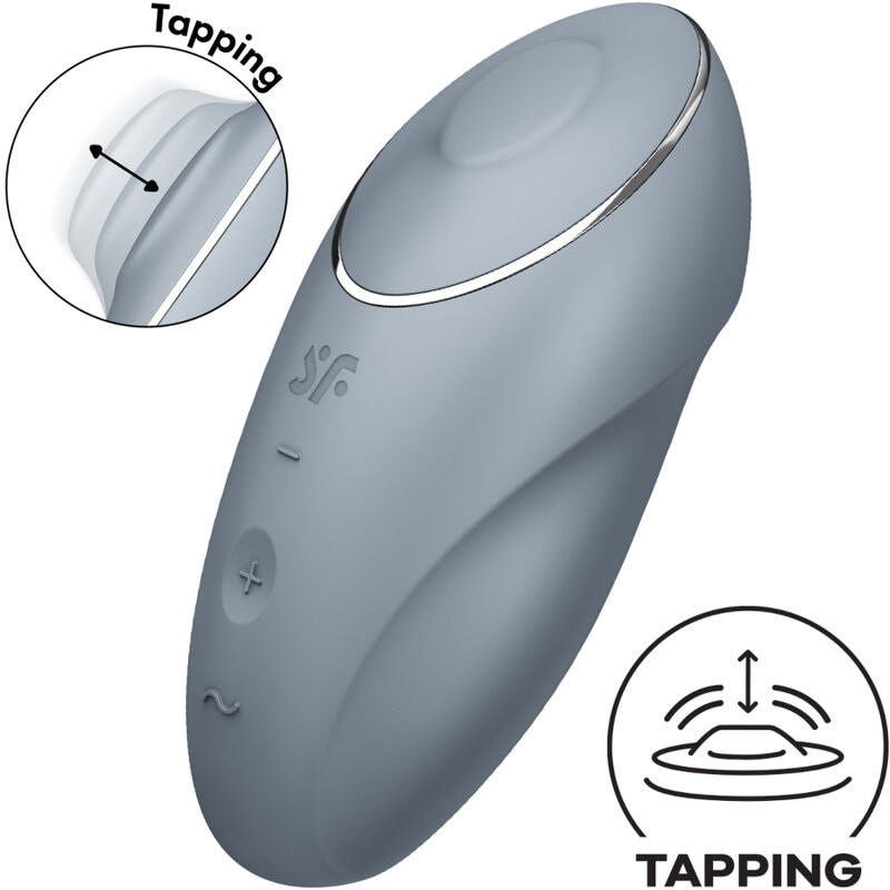 Satisfyer - Tap & Climax 1 Auflegvibrator Grau