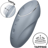 Satisfyer - Tap & Climax 1 Auflegvibrator Grau