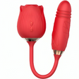 Klitoris-Sauger Delight Flower mit Stoßfunktion Rot