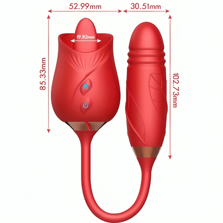 Armony - Delight Blumenvibrator & Stoßung mit Roter Zunge