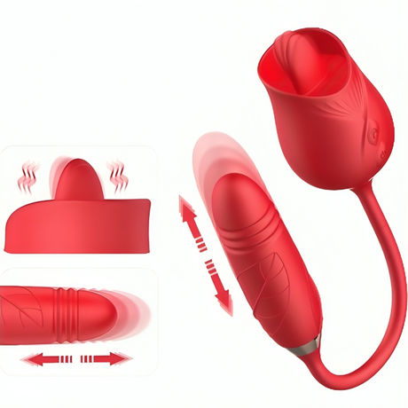 Armony - Delight Blumenvibrator & Stoßung mit Roter Zunge
